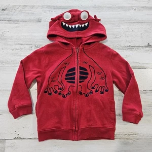 CRAZY 8 Boys 5T Red Monster Hooded Sweatshirt Hoodie 5 DC-TT-20 - Picture 1 of 4