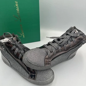 Lauren Lorraine High Top Sneaker Shoes “Skippy” Size 11 Sparkle Bedazzled Party - Picture 1 of 12