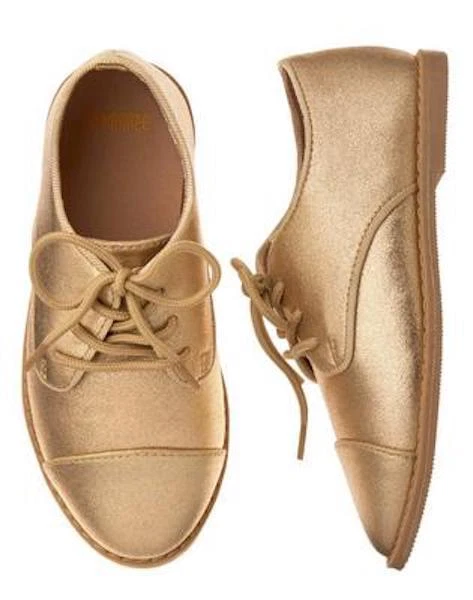 Nuevo con etiquetas Zapatos Oxford Gymboree Kitty en Rosa Niñas Dorado 11,12,13,1,2 Foto 1 de 1