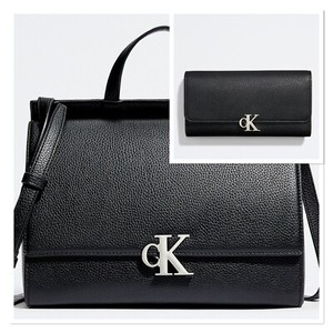 CALVIN KLEIN Archive Large Square Flap Crossbody Bag + Long Fold Wallet Set