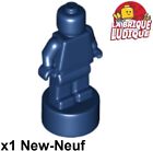 Lego 1X Minifig Microfig Statuette Statue Trophy Bleu Fonce Dark Blue 90398 Neuf