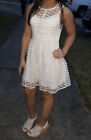Altar'd State Women?S Lace A-Line Dress Sleeveless Ivory Women's Size S Lining