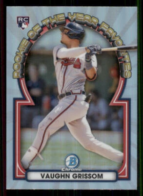 2023 Bowman Chrome Rookie of the Year Favorites #ROYF8 Vaughn Grissom - Image 1 of 2