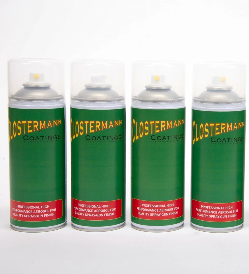 CLOSTERMANN 4X Kawasaki Lime Green Spray Paint 777 Colour Code Motor Gloss Aerosol Can 400ml