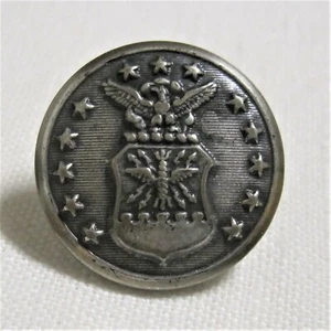 Vintage 23 mm U.S. Air Force großer Metall Uniform Knopf ~ Silberoxid ~ UNBENUTZT - Bild 1 von 2
