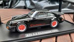 KK SCALE Porsche 911 930 Carrera 3.2 Clubsport Coupe 1989 Black Red KKDC180873 - Picture 1 of 7