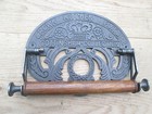 Cast Antique Iron Country Kitchen Roll Tea Towel Holder Wall Mounted Vintage