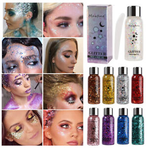 10 Color Gel Sequins Liquid Glitter Decoration for Nail Face Body Eye Makeup