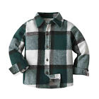 Kids Toddler Baby Unisex Unisex Autumn Winter Plaid Tops Shirt Coat Clothes