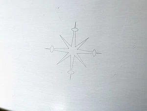 MCM Mirro Medallion Satellite Atomic Starburst serving tray 50s Vintage - Picture 1 of 10