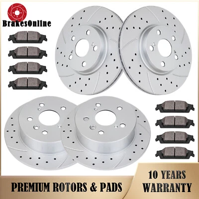 Front & Rear Brake Rotors Pads Kit fit for Lexus ES350 ES300h 2013-2018 Slotted - Изображение 1 из 4