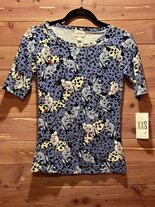 LuLaRoe Disney Gigi Style Short Sleeve Shirt Size XXS Cruella De Vil New W/ Tags - Picture 1 of 4