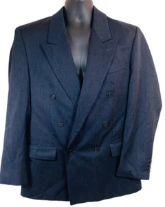 Pierre Cardin Classic Collection Grey Mens Double Breasted Blazer Jacket Size 40 - Picture 1 of 9