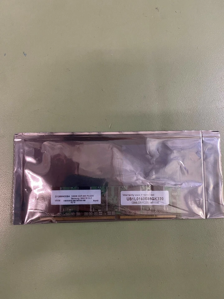 128MB DDR 400 Micron MT4VDDT1664AG-40BC3 PC3200U-30330-C1 - Image 1 of 1