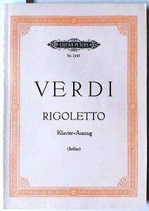 Verdi: Verdi. Rigoletto. Oper in drei Akten. Klavier Auszug. Edition Peters 2185