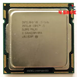 Intel Core i5-760S 2.53GHz 4-Core 9MB LGA-1156 Desktop CPU Processor SLBRQ - Picture 1 of 1