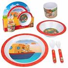 Daniel Tiger 5 Pc Kids Plates Mealtime Feeding Set for Toddlers - BPA Free