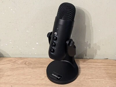 ZealSound K66 USB microphone desktop mic for PC podcast recording mute stand - Image 1 of 4