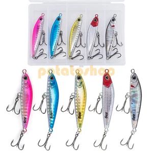5 PIEZAS Plantillas de Pesca de Metal Cucharas Kit Señuelos Jigging para Larga Fundición Bajo Raya - Imagen 1 de 12