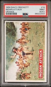 1956 Davy Crockett Orange #14 Indian Attack PSA 9 (OC) Mint - Picture 1 of 2