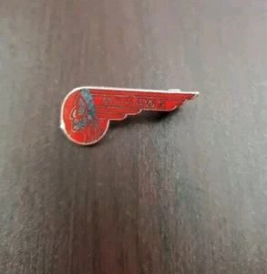 Prendedor vintage de plata esterlina Mohawk Airline esmalte rojo envío gratuito - Imagen 1 de 2