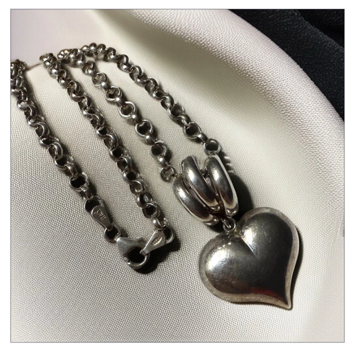 puffy heart pendant products for sale | eBay