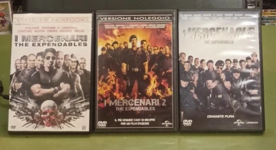 I MERCENARI 1/2/3 - Trilogia - DVD - Sylvester Stallone - Ex noleggio - Immagine 1 di 4