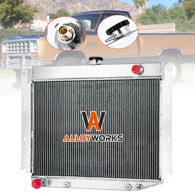 4-Row Radiator For 69-71 Dodge D100 D200 D300 W100 W200 W300 Pickup 6.3 V8 NEW - Image 1 of 4