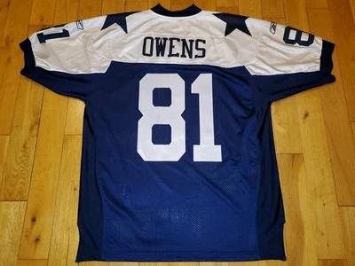 06 Reebok Terrell Owens Dallas Cowboys Auténtica Camiseta del Equipo NFL Acción de Gracias 48 Foto 1 de 4