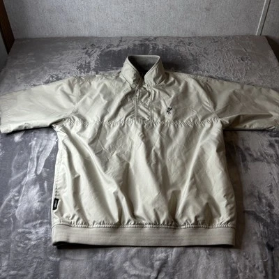 Chaqueta de golf Ashworth Weather Systems resistente al viento/agua bronceada grande Foto 1 de 4