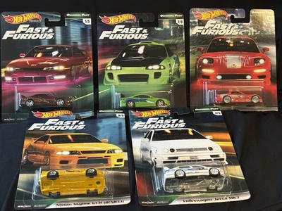 Hot Wheels Fast &Furious ORIGINAL FAST 5 cars Nisson,Mazda,Mitsubishi,Skyline,VW - Image 1 of 4