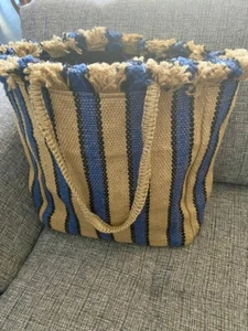 Striped Beach Bag Tote - Picture 1 of 4