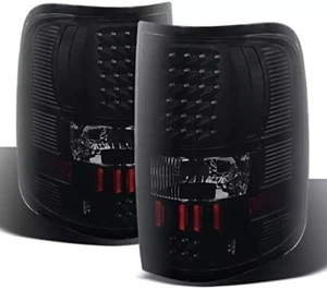 04-08 Ford F150 F-150 Pickup Truck Styleside Model Black Smoked LED Tail Lights - Picture 1 of 4