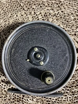 Carrete de pesca con mosca de tambor ancho J.W Young Pridex 31/2" de colección trucha salmón gris Foto 1 de 4