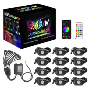 12-Pods UTV RGB LED Rock Lights For Polaris RZR Pro XP/Pro R/Turbo R 2020-2025 - Picture 1 of 13