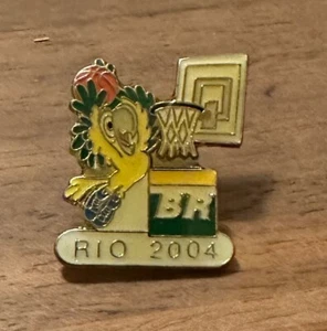 Rio 2004 Candidate City Mascot Parrot Basketball Brazil Team Olympic Bid Pin - Picture 1 of 1