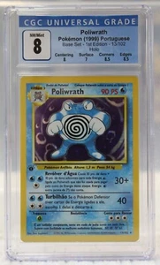 POLIWRATH #13 /102 Pokemon (PORTUGUESE) Original Base Holo - CGC 8 Very Rare - Picture 1 of 3