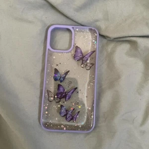 For Apple iPhone 12 Stylish Simple Drip Glitter Butterfly Pattern Phone Cases - Picture 1 of 1