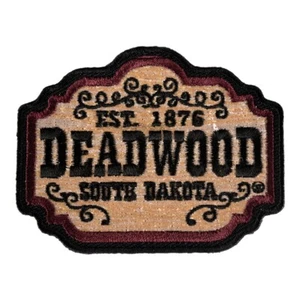 Parche bronceado letrero de madera Deadwood SD, parches de Dakota del Sur - Imagen 1 de 4