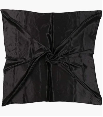 大号方形缎面围巾丝绸感觉头颈裹纯色围巾披肩 35 — 第 1/4 张图片