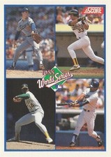 1989 Score #582 Orel Hershiser Jose Canseco Kirk Gibson Dave Stewart Dodgers A's