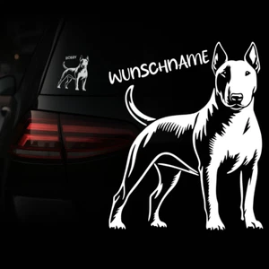 Aufkleber Auto | Bull Terrier Hund | Dog Wunschname | Personalisiert Sticker 706 - Bild 1 von 4