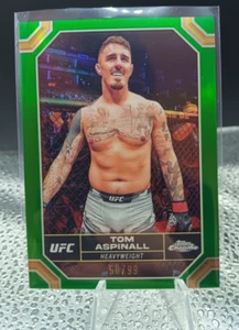 2024 Topps Chrome UFC - #187 Tom Aspinall Green #/99 - Picture 1 of 2