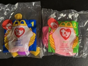 1996 TY Teenie Beanie Baby: McDonalds - Pinky the Flamingo & Patti Platypus - Bild 1 von 5
