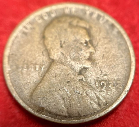 TILTED '2" DIGIT - 1c 1922D Denver Mint Lincoln Wheat Cent Penny Error ID:T25562 Cover