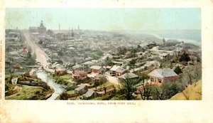 VICKSBURG, MISSISSIPPI c 1905, FROM FORT HILL, VINTAGE POSTCARD (DT 21) - Picture 1 of 2