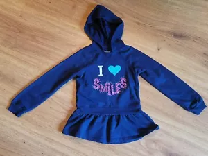 Arizona Jean LS Dress w/Hood Navy Girls Size 8 M - Picture 1 of 2