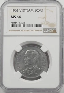 Vietnam 1963 50 XU NGC MS64 NG2075 combine shipping - Picture 1 of 2