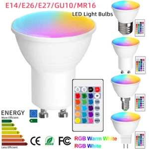 AC85-265V Remote Control RGB Light Bulb E14/E26/E27/GU10/MR16 LED Light Bulbs AU - Picture 1 of 29