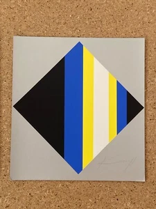 Edgar Knoop ORIGINAL ABSTRACT SCREENPRINT VINTAGE ARTWORK CONCRETE BLUE PRINT - Picture 1 of 4